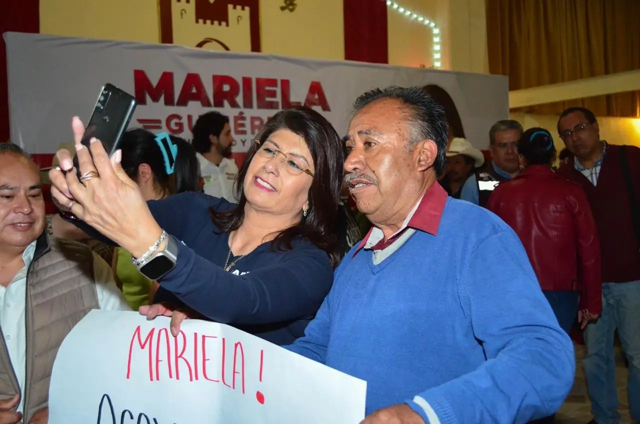 Mariela Gutiérrez Escalante durante su campaña electoral hacia el Senado de la República