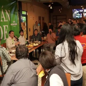 Luis Montaño durante conferencia de prensa sobre la estrategia del PVEM en Atizapán de Zaragoza